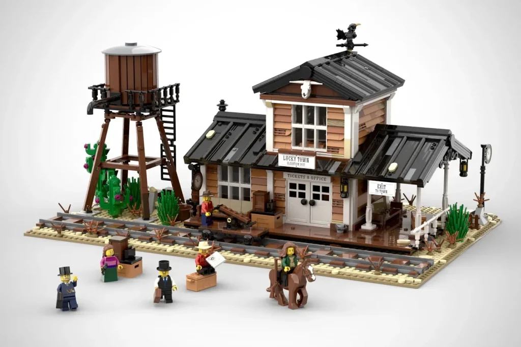 LEGO Ideas wild west train station llucky 1 1024x683