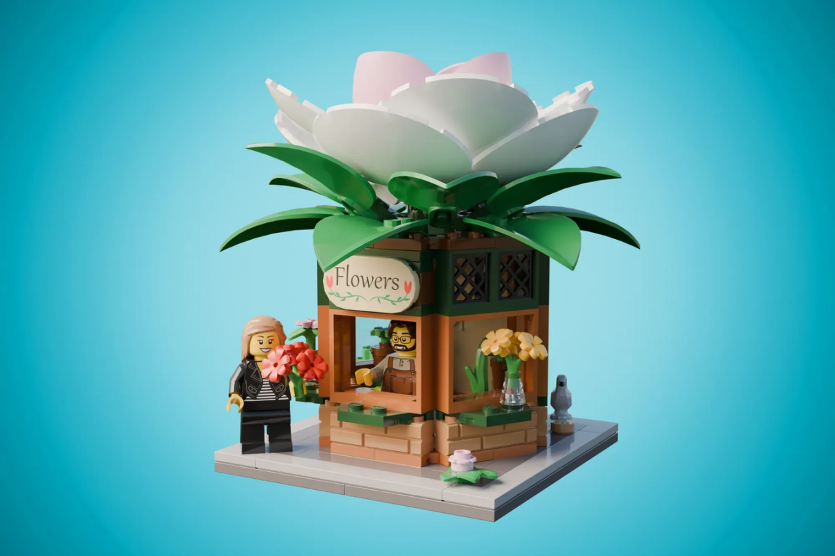 LEGO Ideas Flower Kiosk by RiinaBuilds 1200x800