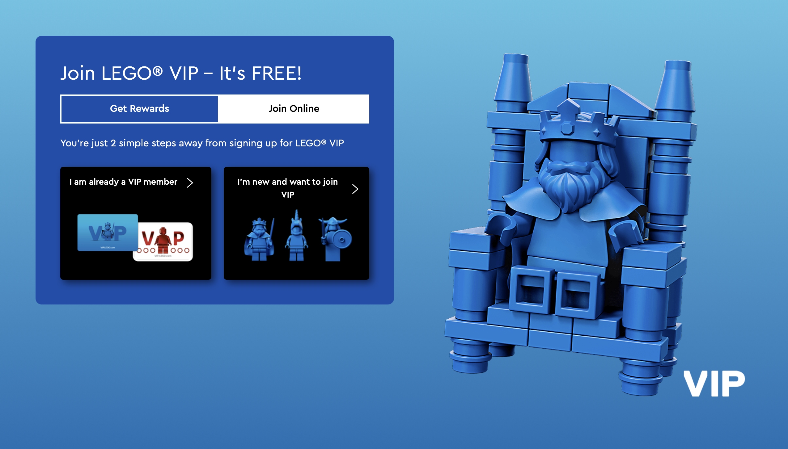 LEGO VIP sign up process step by step 3