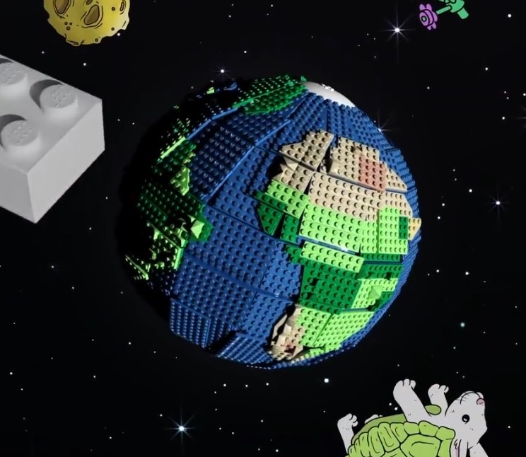 LEGO Recycled Brick Globe