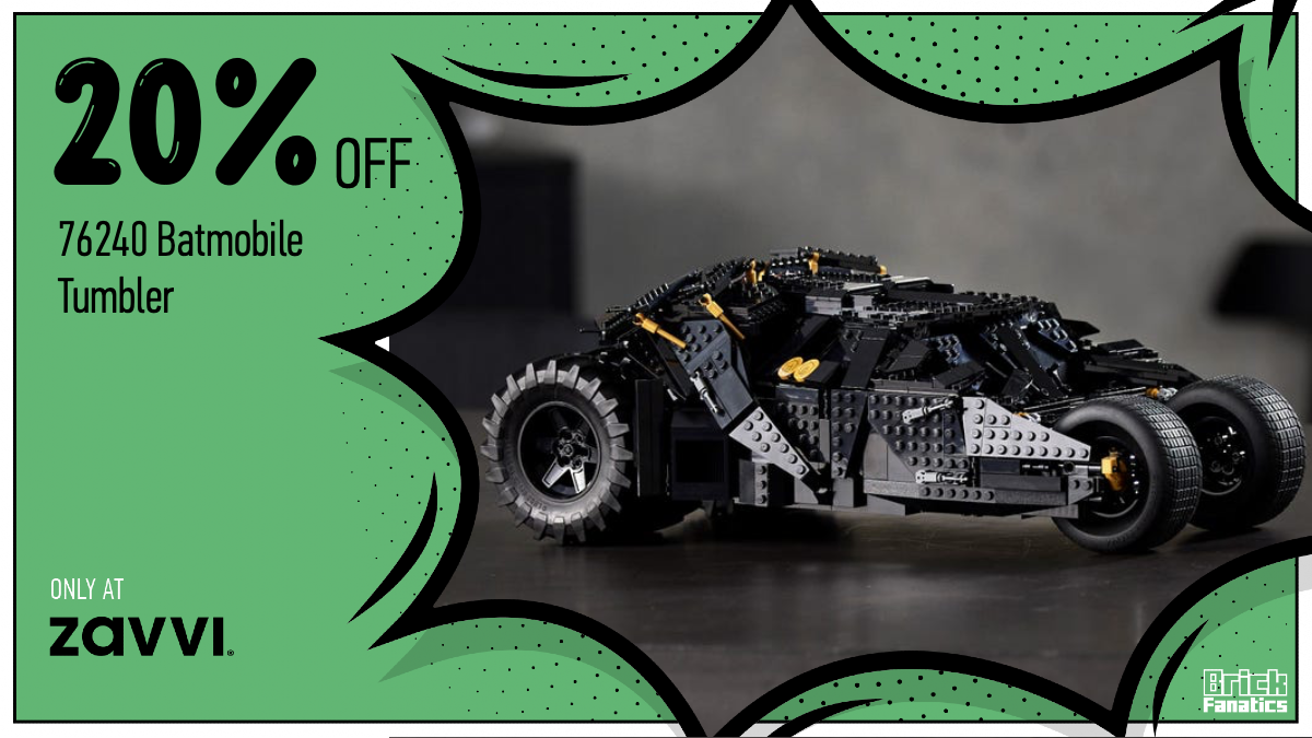 Take to the streets of Gotham with 20% off LEGO Batman 76240 Batmobile Tumbler