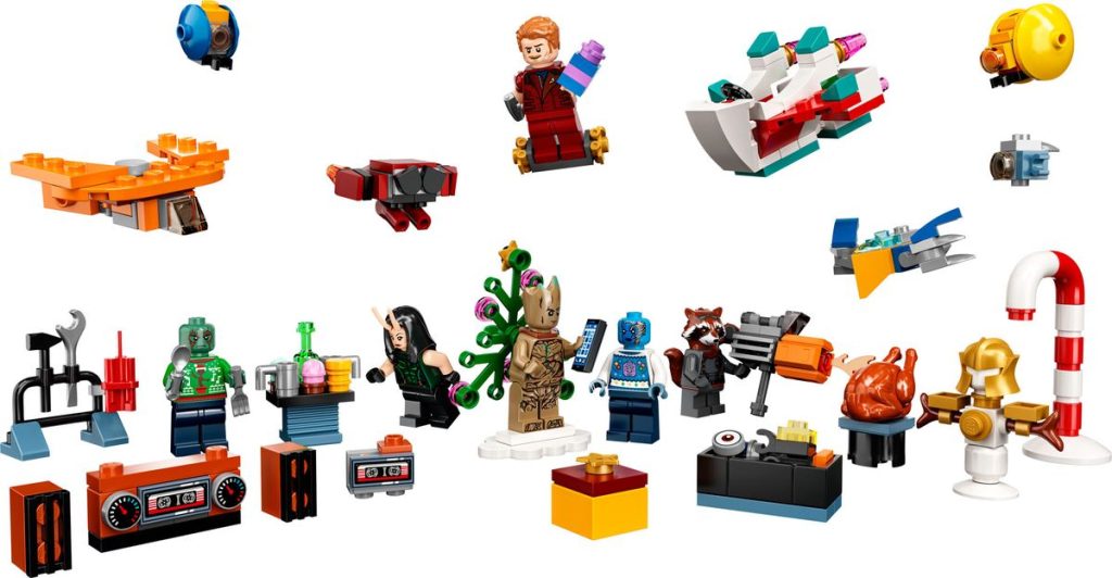 lego marvel 76231 guardians of the galaxy advent calendar contents 1024x532