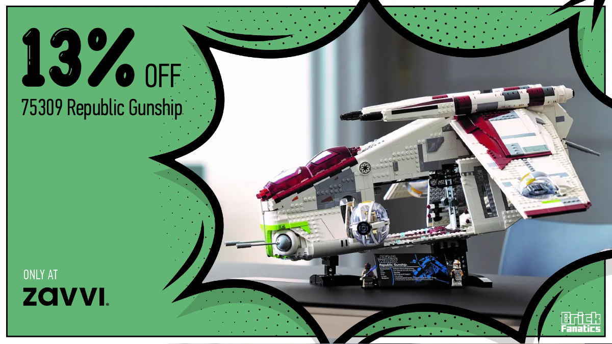Get 13% off LEGO Star Wars 75309 Republic Gunship at Zavvi