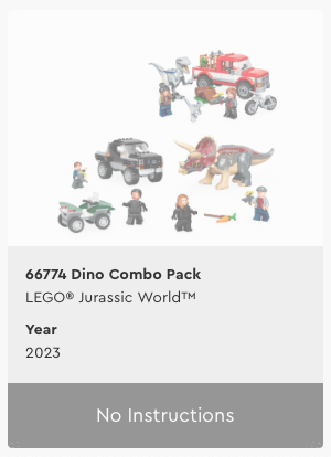 LEGO Jurassic World 66774 Dino Combo Pack 1