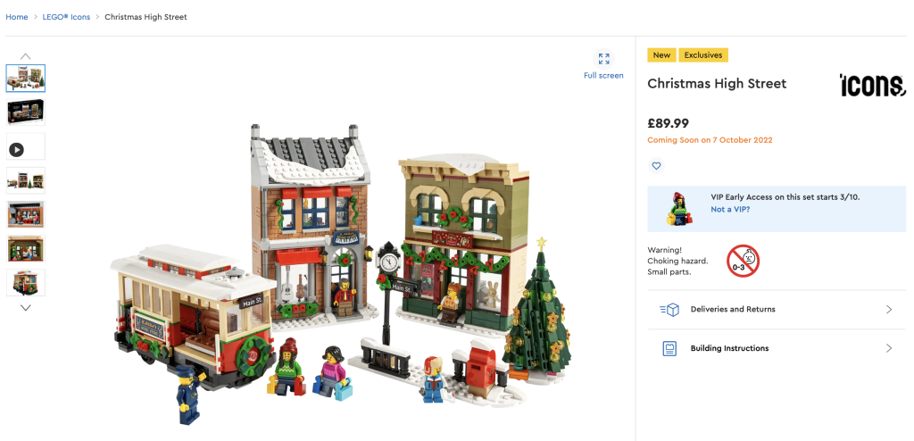LEGO Winter Village 10308 Christmas High Street LEGO dot com 1024x494