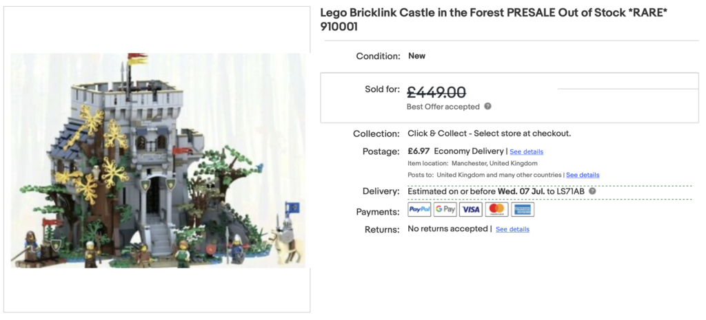 LEGO BrickLink Designer Program The Castle in the Forest eBay 1