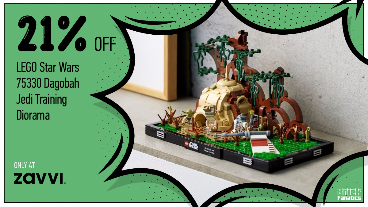 Giant saving on LEGO Star Wars 75330 Dagobah Jedi Training Diorama at Zavvi