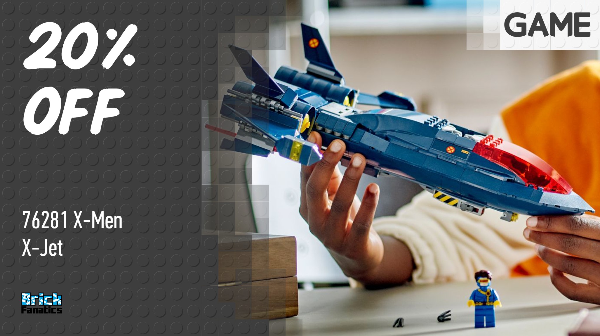 Early discount spotted on LEGO Marvel X-Men X-Jet at GAME