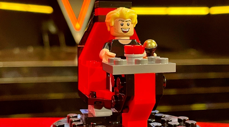 Olly Murs receives custom LEGO The Voice model and minifigure