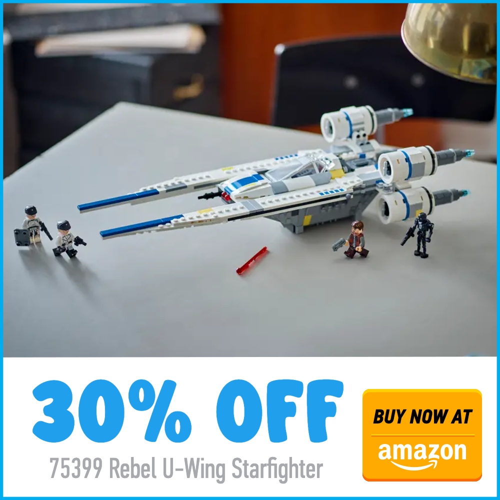 LEGO Star Wars 75399 Rebel U Wing Starfighter Amazon 30 off deal card